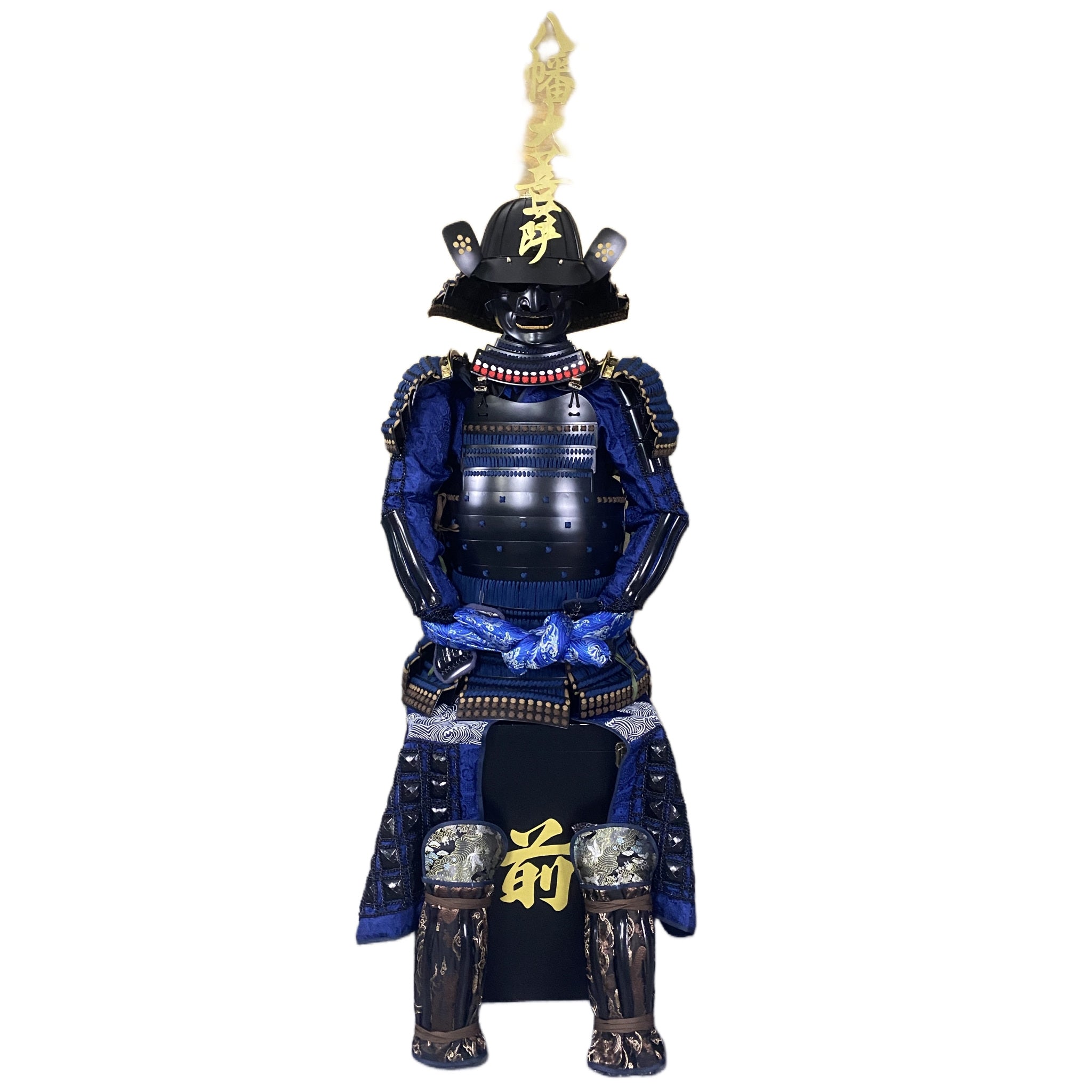 Hōjō Ujiyasu samurai armor, white background, view 4