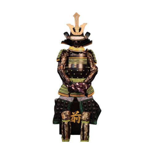 Imagawa Yoshimoto samurai armor full set, front view, white background