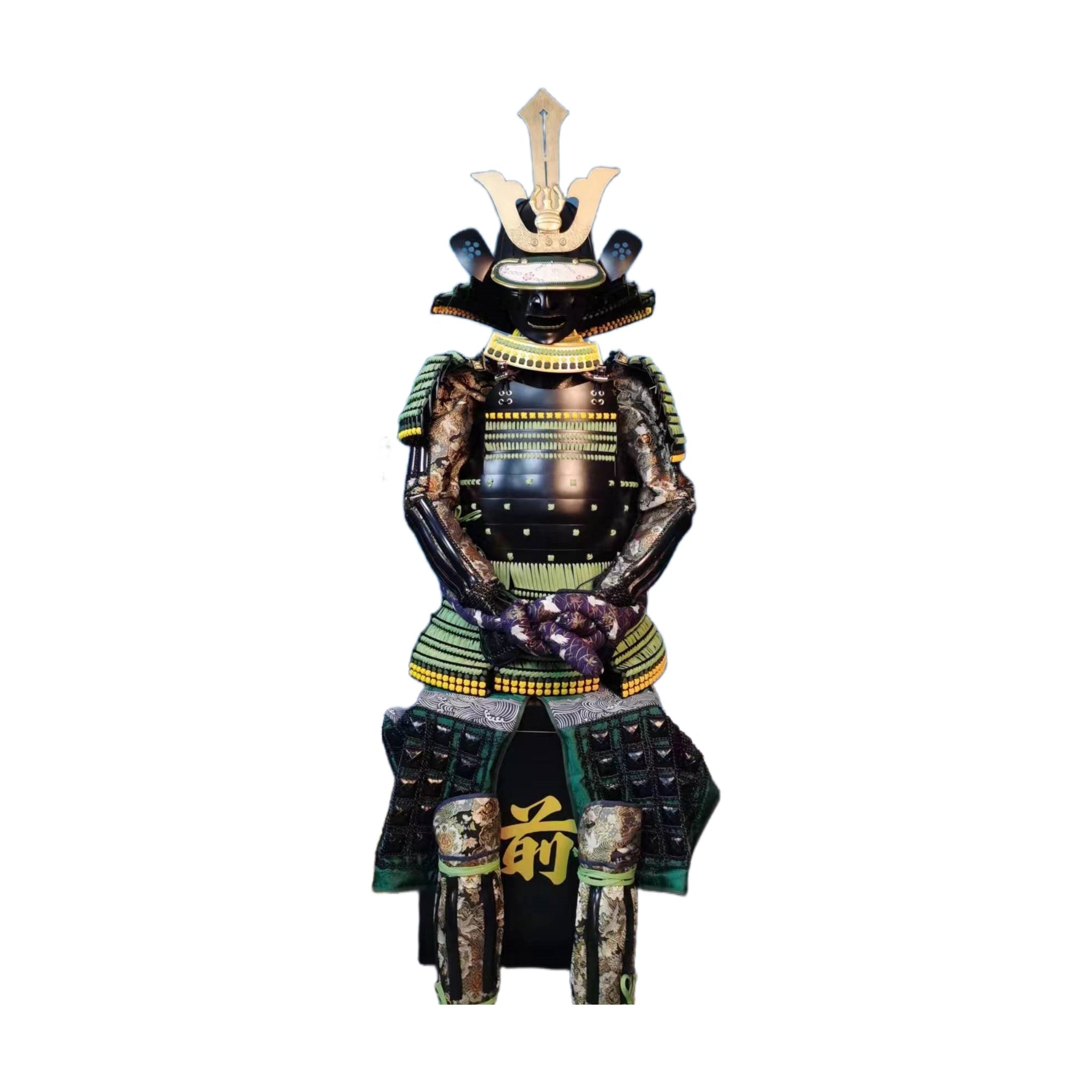 Imagawa Yoshimoto samurai armor, side view, laced shoulder guards