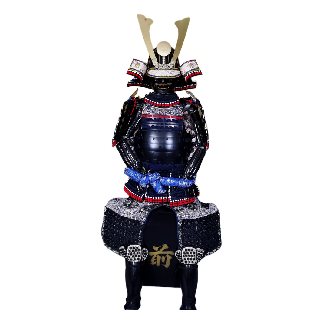 Oda Nobunaga samurai armor, white background, view 3