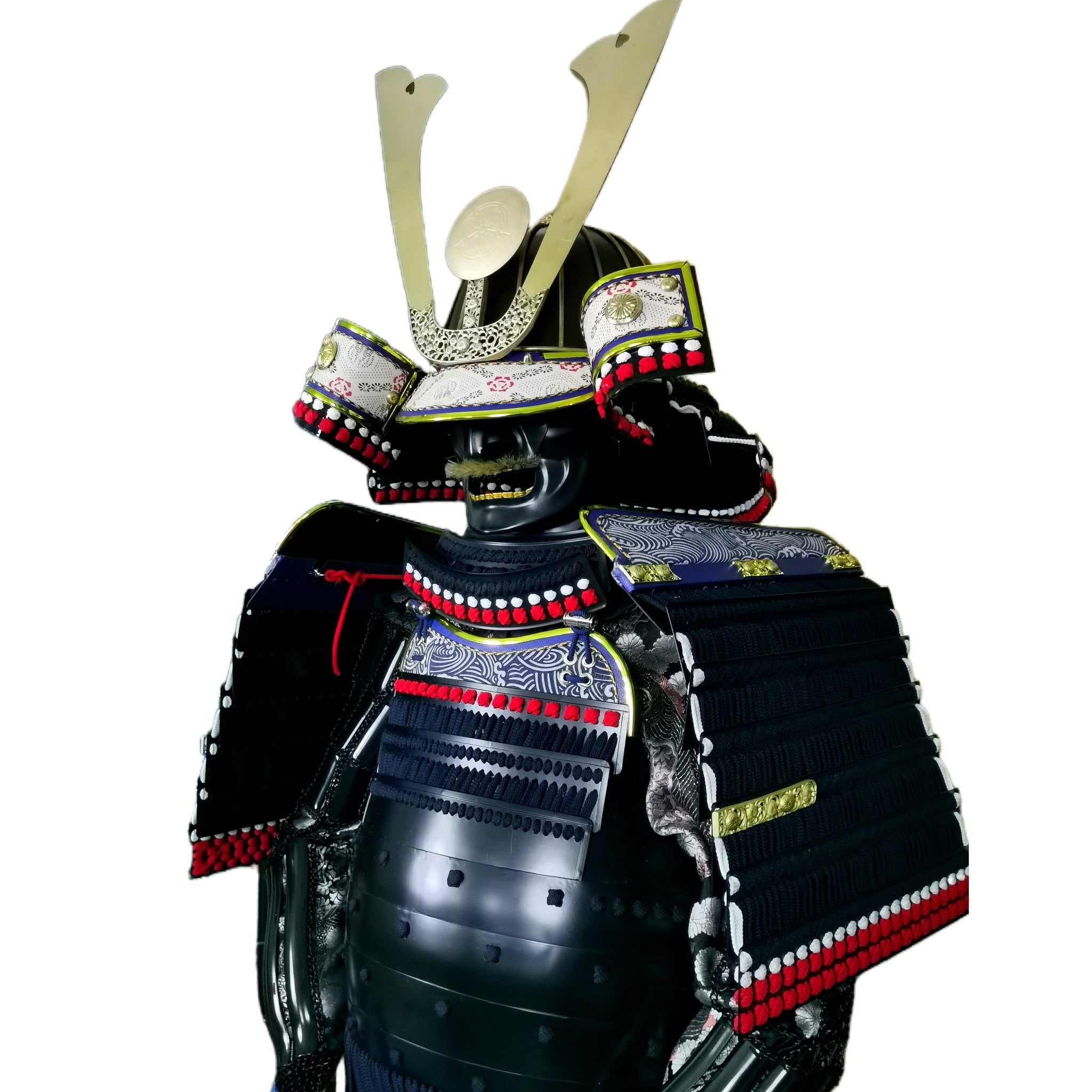 Oda Nobunaga samurai armor, white background, view 4