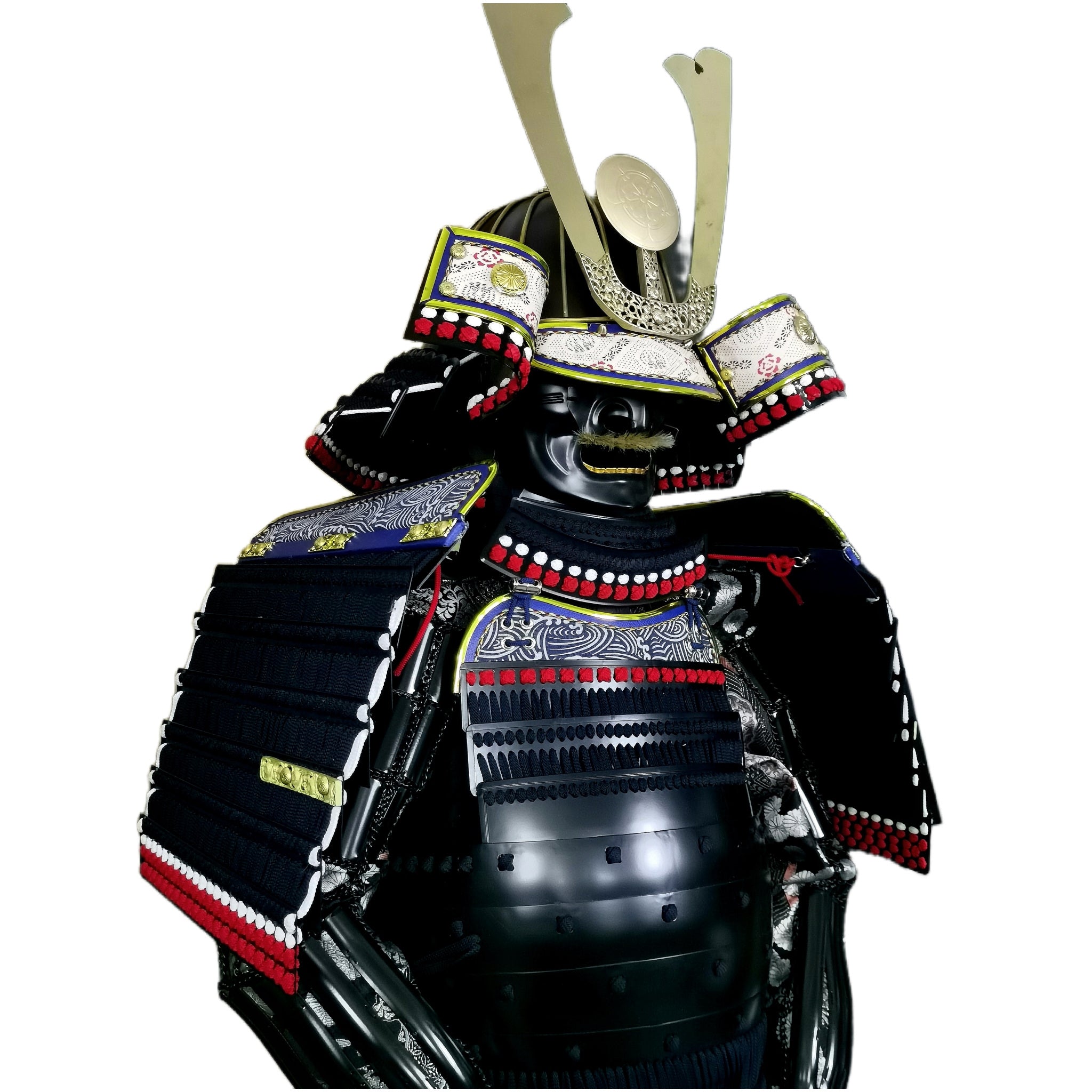 Oda Nobunaga samurai armor, white background, view 5