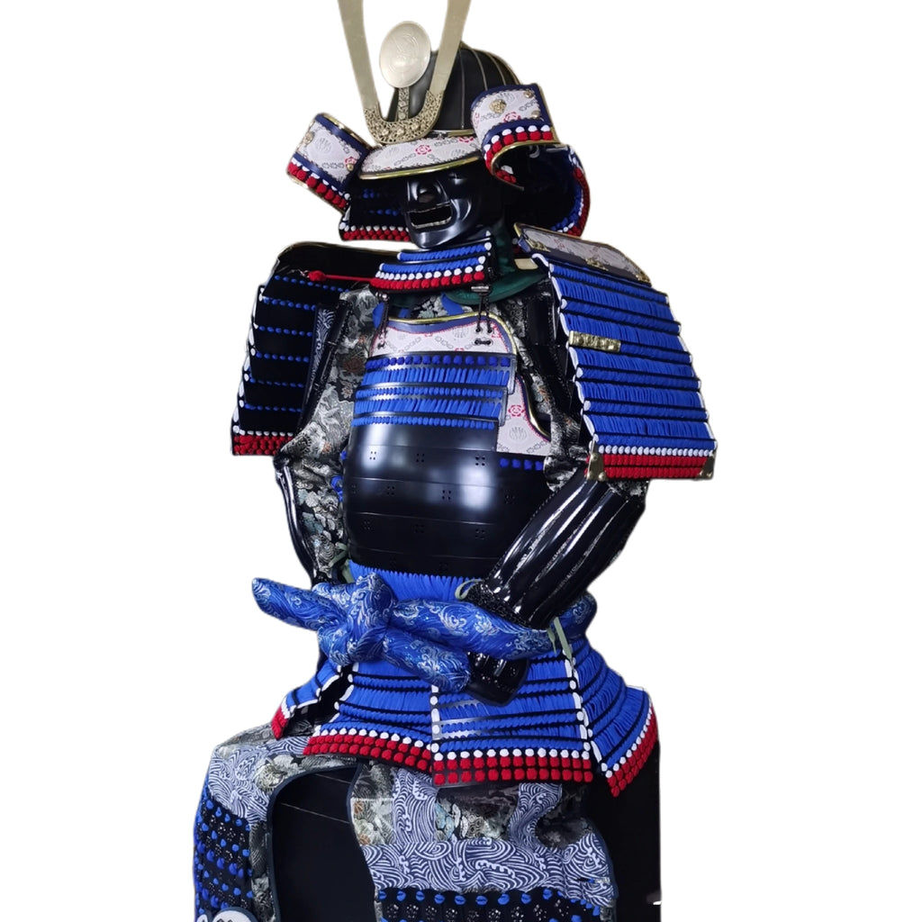 Oda Nobutaka samurai armor, white background, view 2