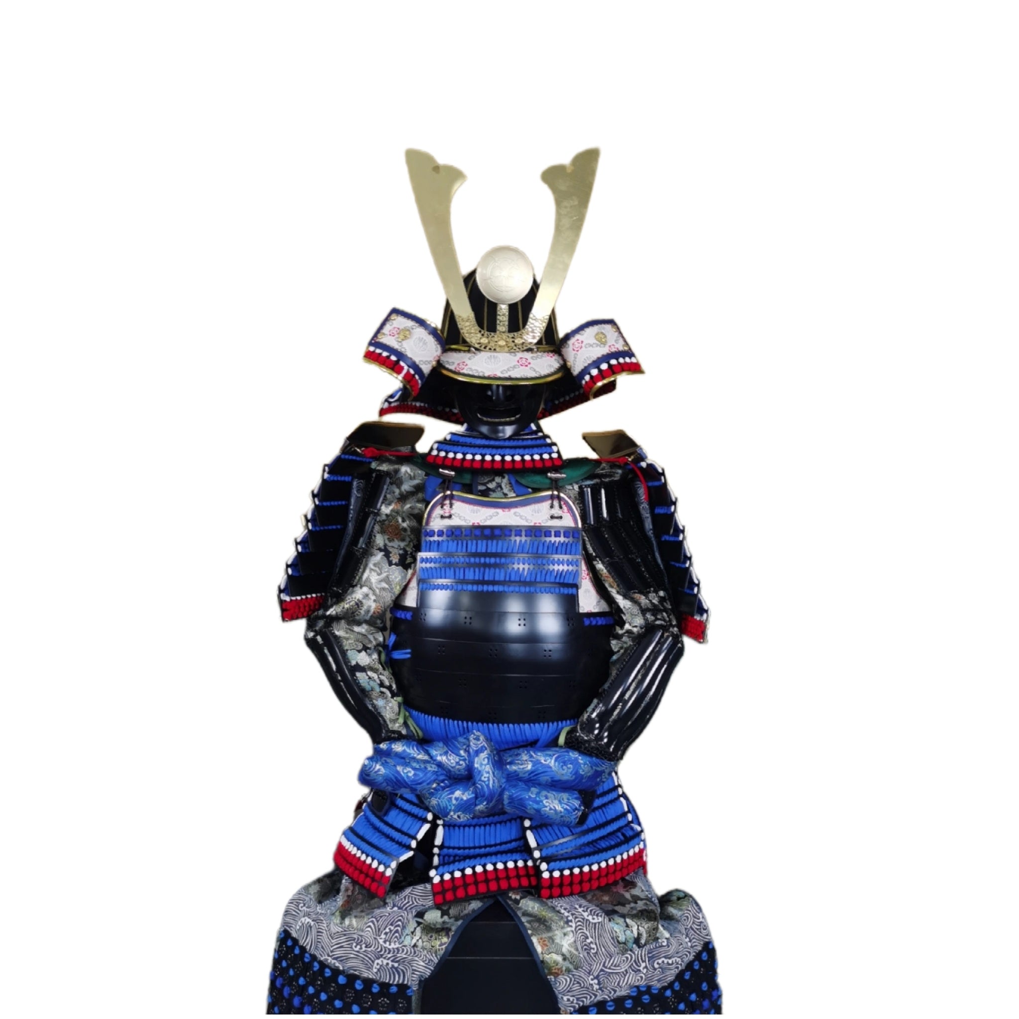 Oda Nobutaka samurai armor, white background, view 3