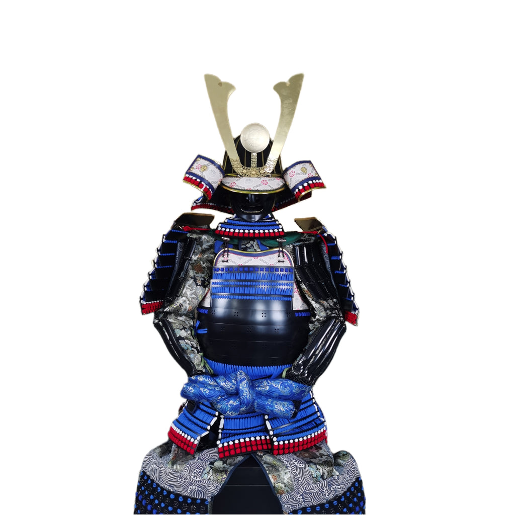 Oda Nobutaka samurai armor, white background, view 5
