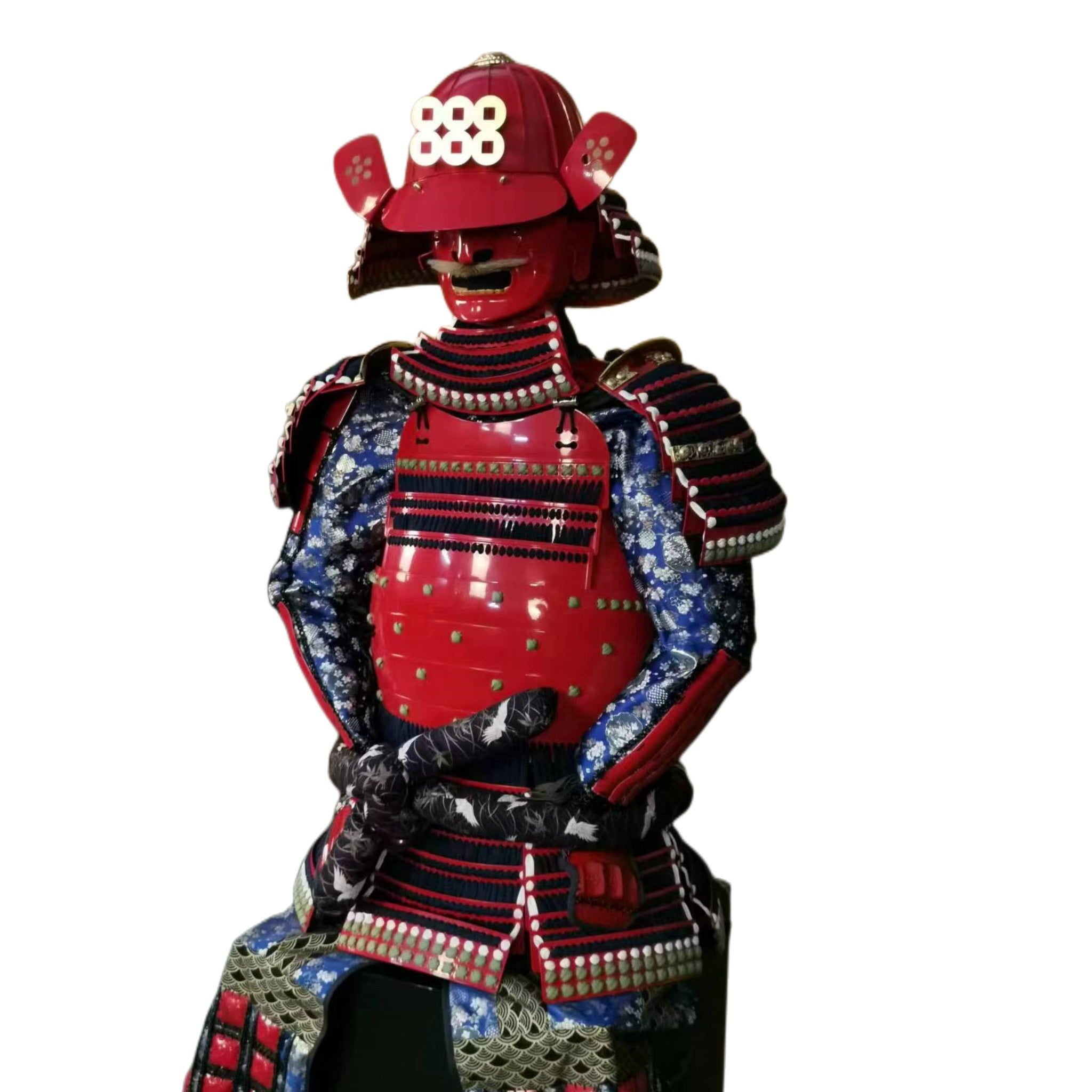 Sanada Daisuke samurai armor, white background, view 3