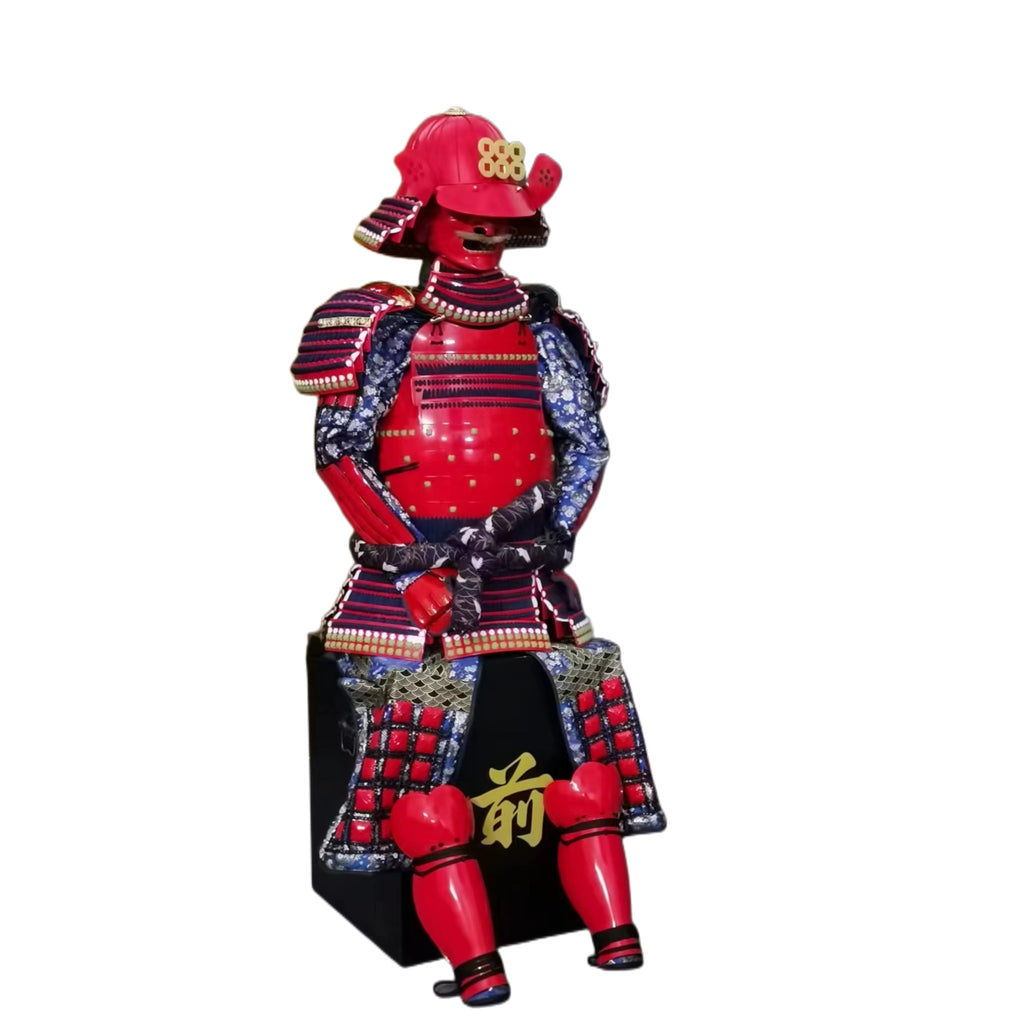 Sanada Daisuke samurai armor, white background, view 4