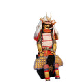 Takeda Shingen samurai armor, white background, view 1