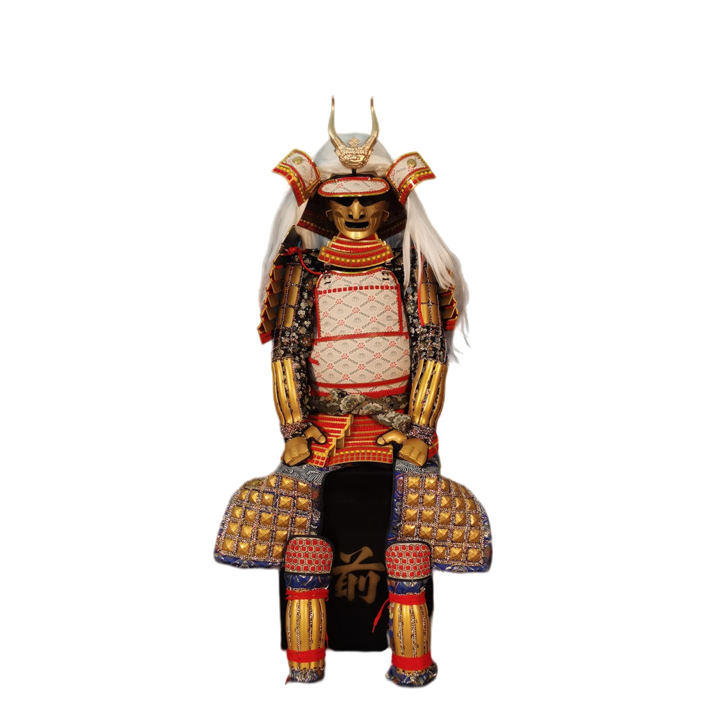 Takeda Shingen samurai armor, white background, view 2