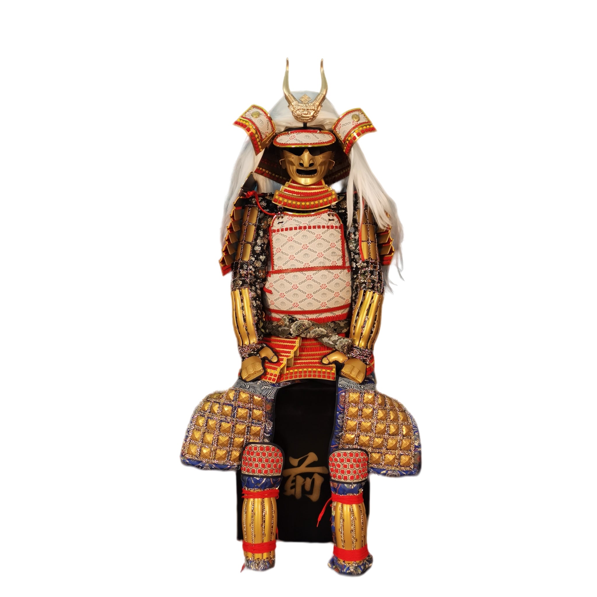 Takeda Shingen samurai armor, white background, view 4