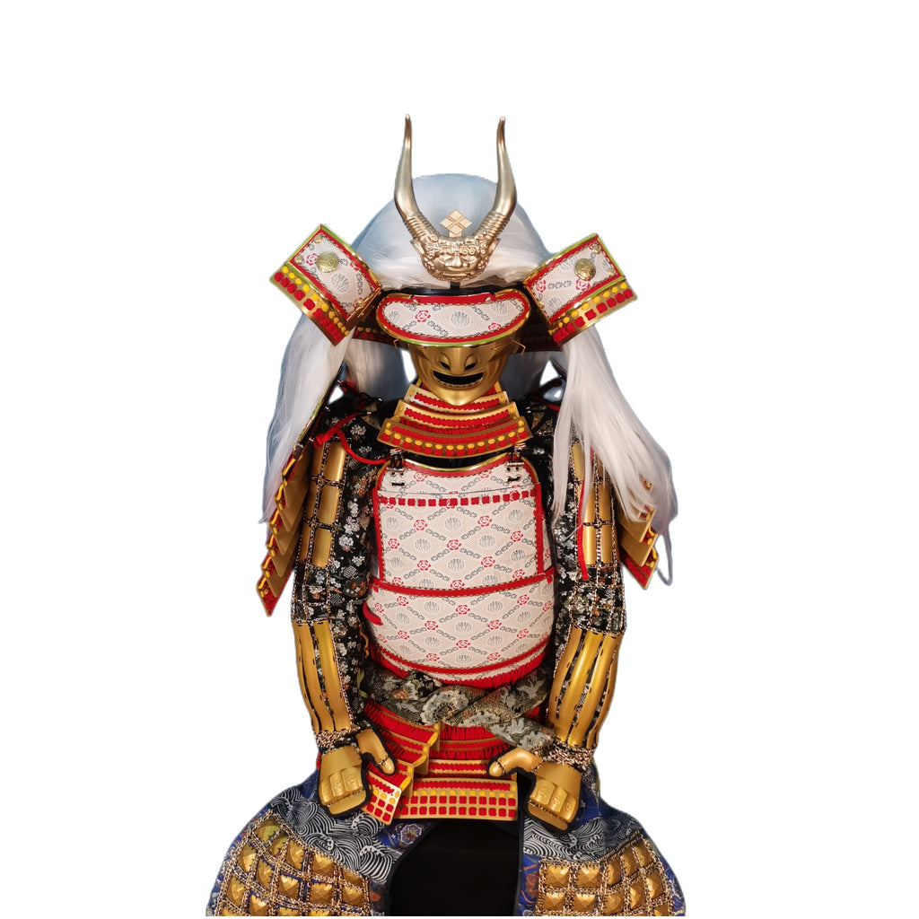 Takeda Shingen samurai armor, white background, view 5