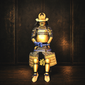 Tokugawa Ieyasu Samurai Armor — Golden Shida Gusoku, Full Life-Size Set — full front view
