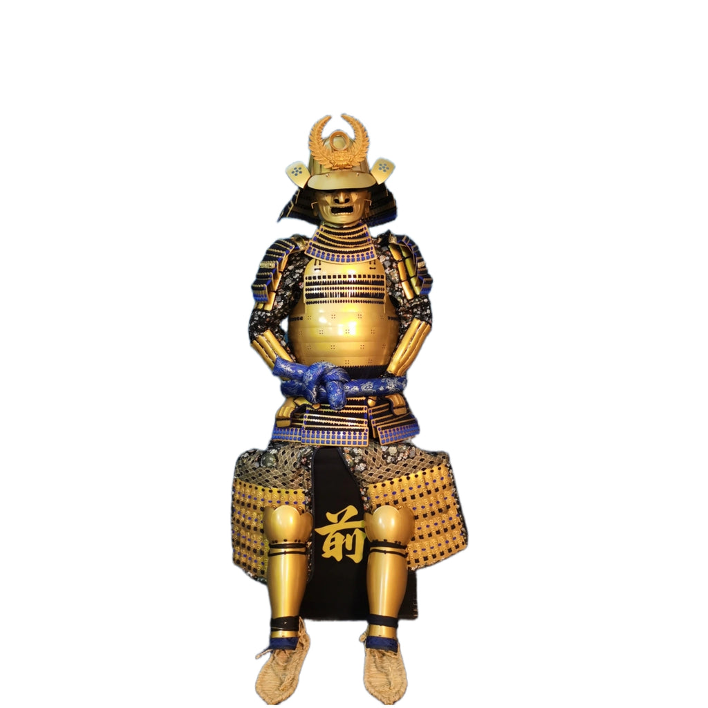 Tokugawa Ieyasu samurai armor, white background, view 1