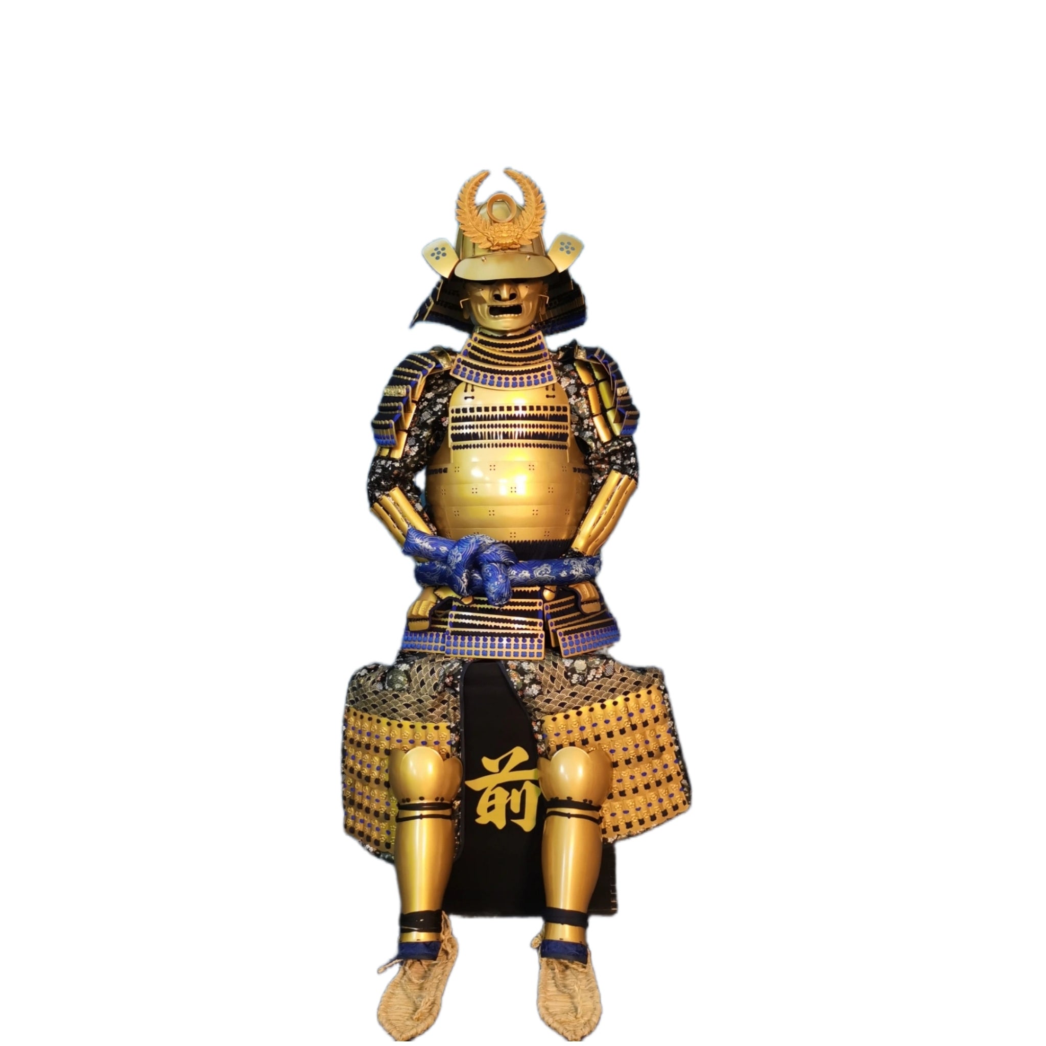 Tokugawa Ieyasu samurai armor, white background, view 1
