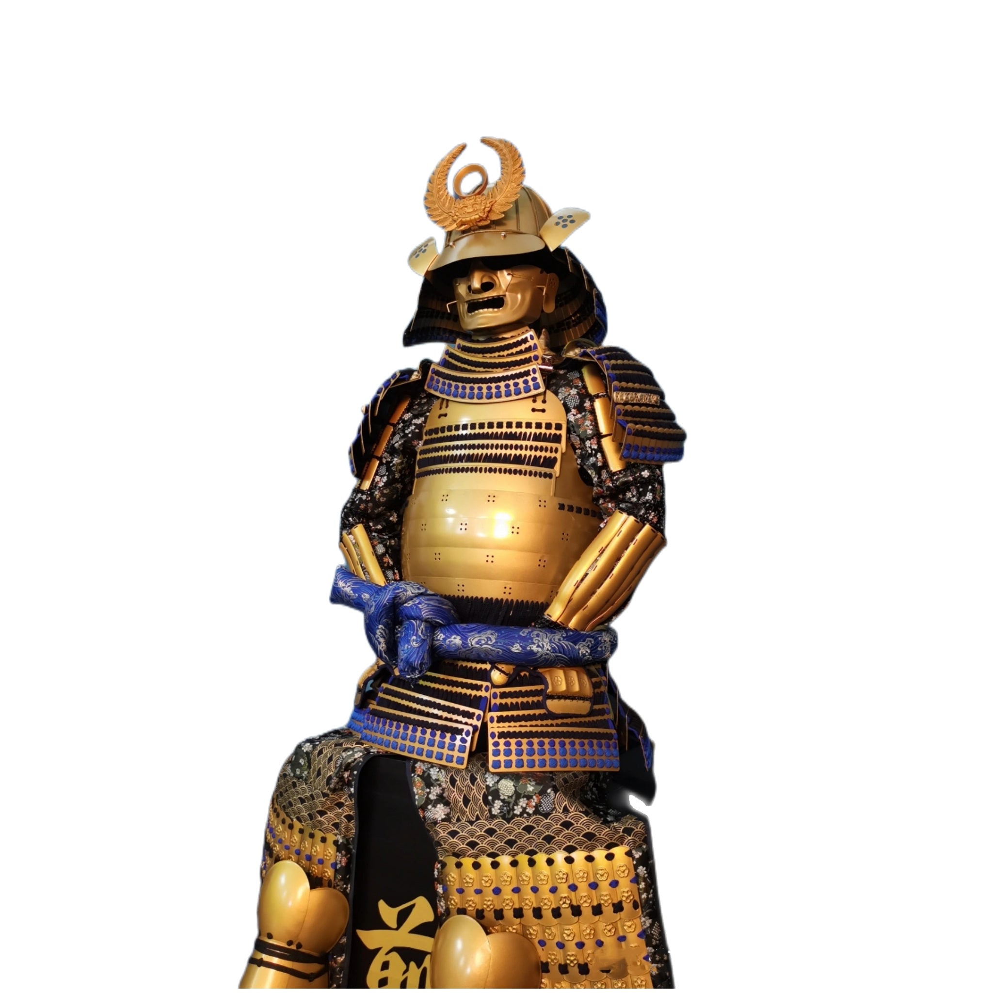 Tokugawa Ieyasu samurai armor, white background, view 2