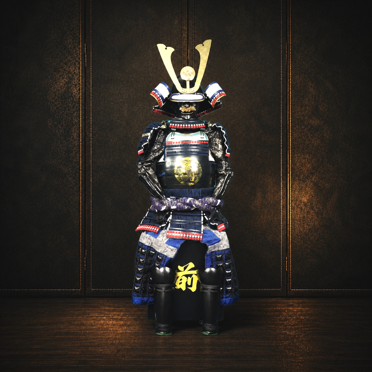 Tokugawa Ō-Yoroi — Classical Great Armor, Full Life-Size Set — full front view