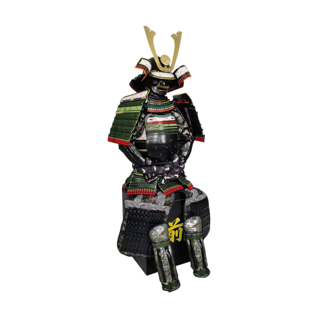 Late Edo ceremonial samurai armor, three-quarter view