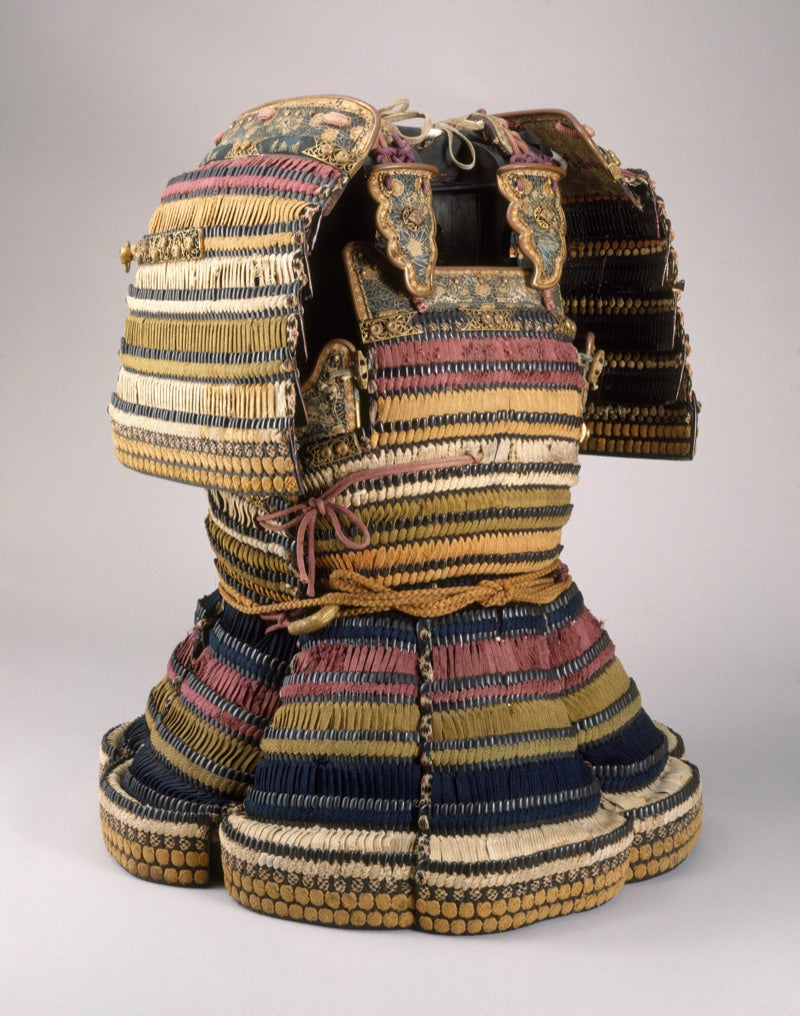 Armor (Dō-maru), Japanese, armor circa 1550 with an 18th-century helmet; The Metropolitan Museum of Art
